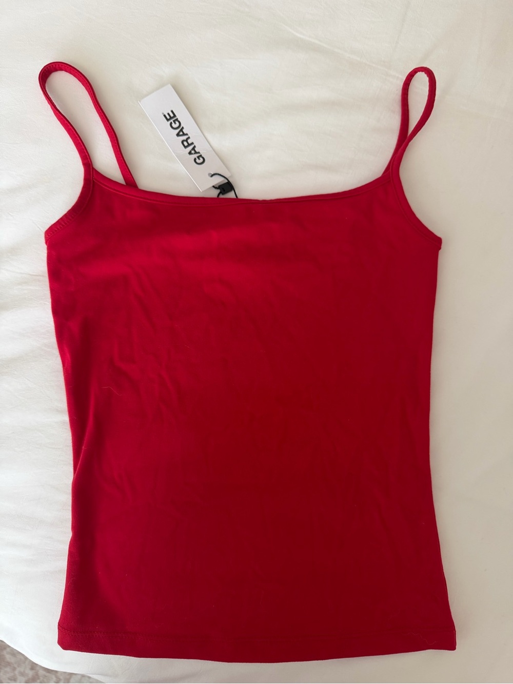 Garage Red Sleek Scoop Cami Tank Top